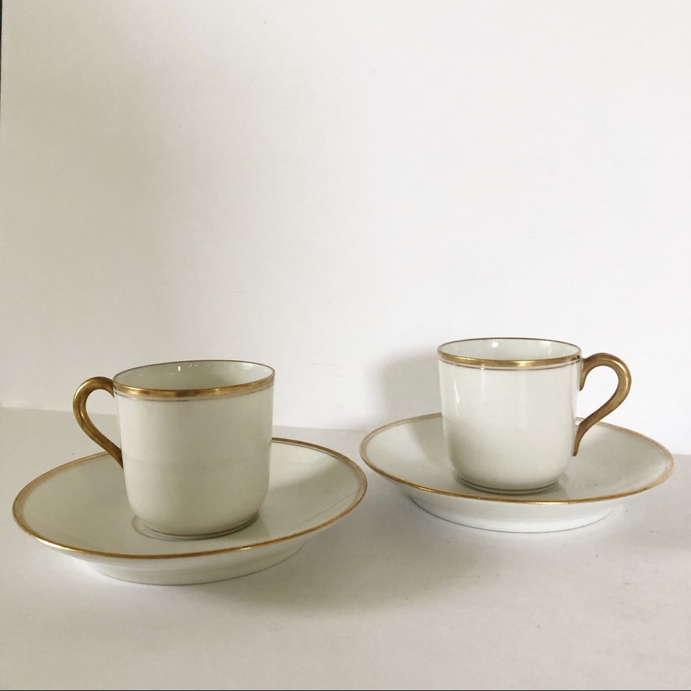 Pair of vintage T.V. Limoges teacup sets - Picture 8 of 8